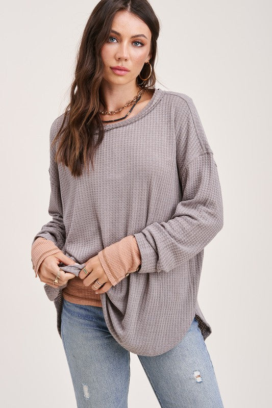 Bree Waffle Knit Top