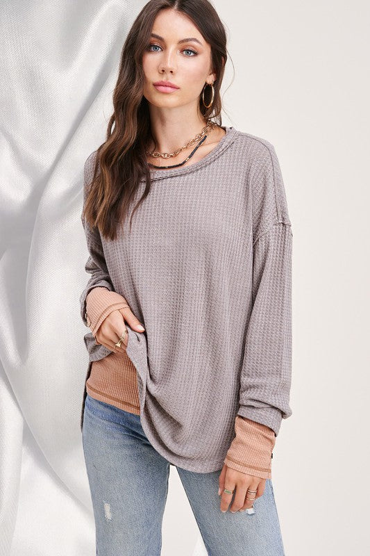 Bree Waffle Knit Top