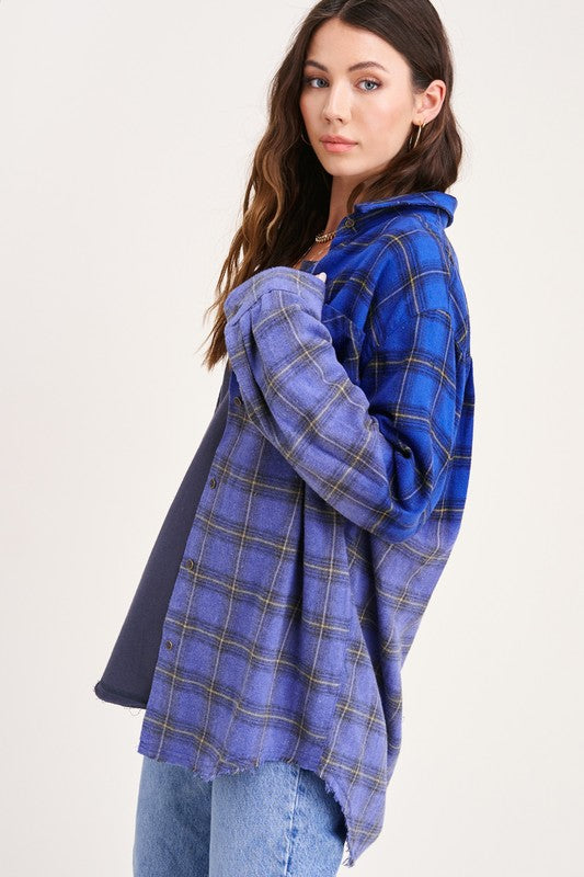 Kayla Plaid Button Up Top