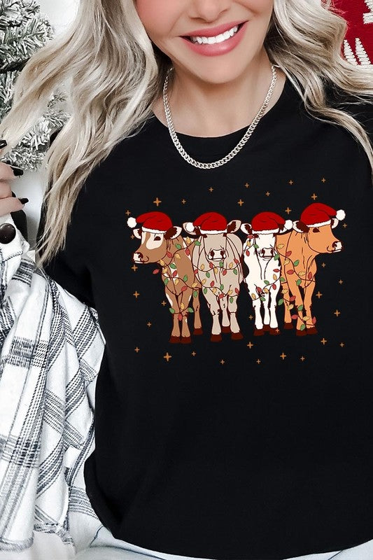 Christmas Cows Graphic Tee