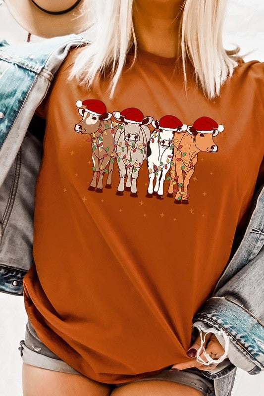 Christmas Cows Graphic Tee