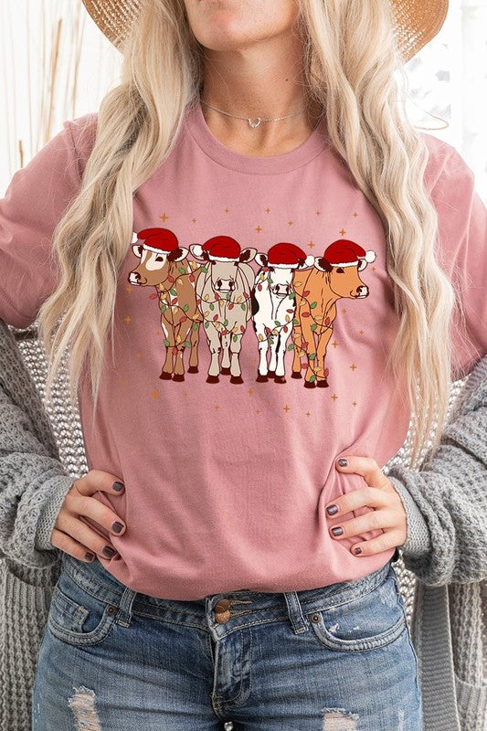 Christmas Cows Graphic Tee