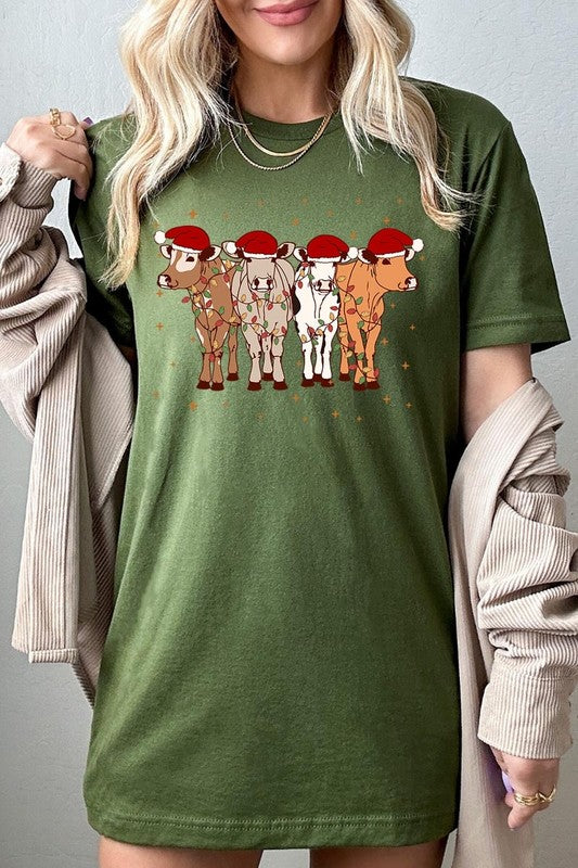 Christmas Cows Graphic Tee