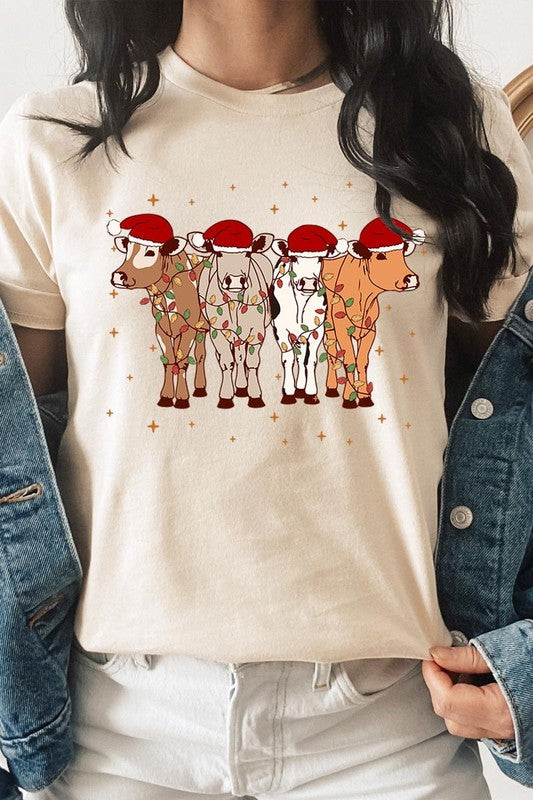 Christmas Cows Graphic Tee