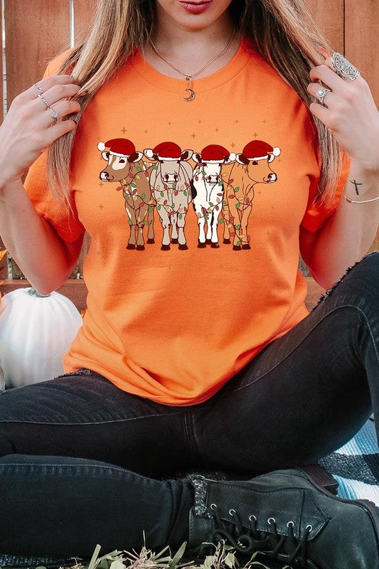 Christmas Cows Graphic Tee