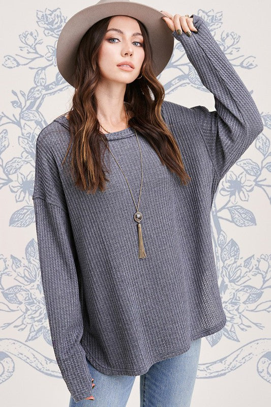 Bree Waffle Knit Top