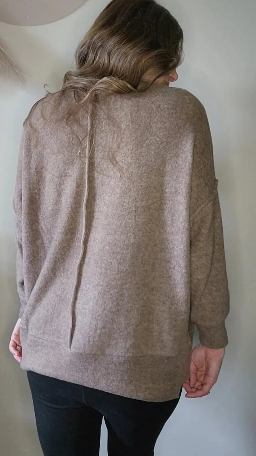 BRUSHED MELANGEl  OVERSIZED SWEATER